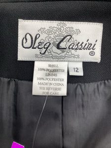 Oleg Cassini Size 12 Black Blazers