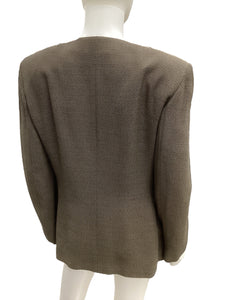 Emporio Armani Size Medium Brown Print Blazers