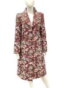 vince camuto Size 10 Burgundy/Floral Coat