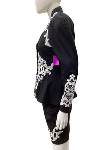 CACHE Size S/M Black & White Blazers