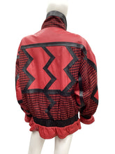 Load image into Gallery viewer, Mixed Blues Size XL Black &amp; Red Jacket