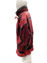 Load image into Gallery viewer, Mixed Blues Size XL Black &amp; Red Jacket