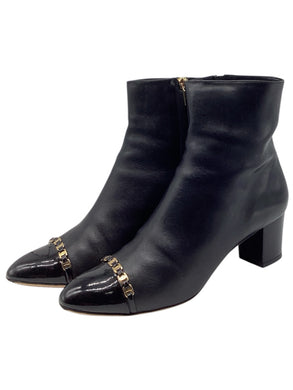 salvatore ferragamo Size 9.5 Black & Gold Boots