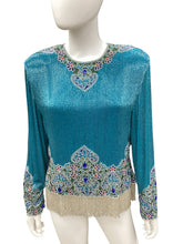 Load image into Gallery viewer, Saks 5th Ave Size Medium Turquoise Top