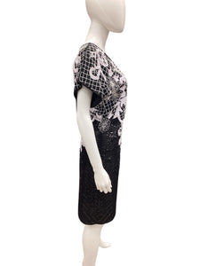 Size Small Black & White Dress