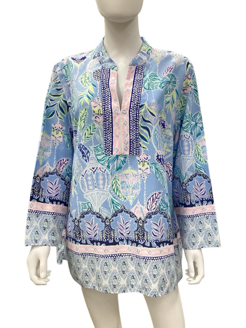 Lilly Pulitzer Size XL Blue Print Top