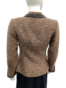 PILAR ROSSI Size Small Brown & Black Blazers