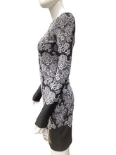 Load image into Gallery viewer, Nicole Miller Size 2 Black &amp; Grey Dress
