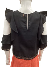 Load image into Gallery viewer, MISA Los Angeles Size xs Black &amp; Gold Top