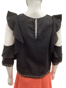 MISA Los Angeles Size xs Black & Gold Top