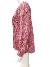 Load image into Gallery viewer, Dian Von Furstenberg Size M/L Red &amp; White Top