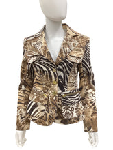 Load image into Gallery viewer, CACHE Size Small Brown Print Blazers