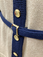 Load image into Gallery viewer, St John Size 6 Navy &amp; Beige Jacket