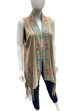 Load image into Gallery viewer, Tasha Polizzi Size Large Beige/Colors Vest