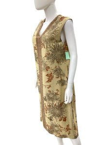 Alfred Shaheen-Vintage Size XL/1X Gold Print 2 piece