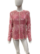 Load image into Gallery viewer, Vintage Size Small Pink &amp; white Top