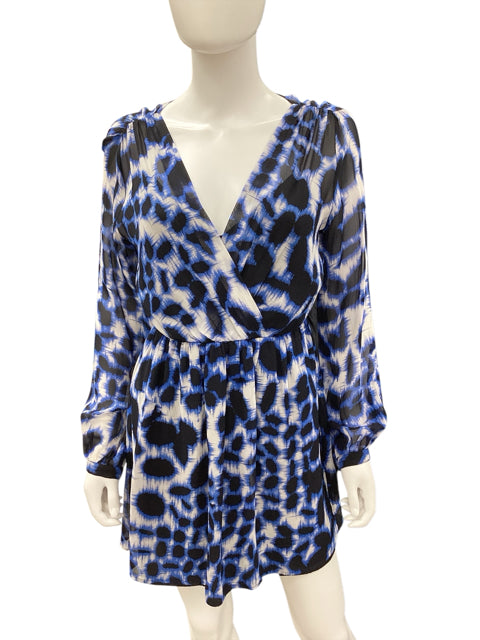 TWELTH STREET by Cynthia Vincent Size Small Blue Print Dress