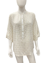 Load image into Gallery viewer, tory burch Size Small white &amp; gold Top