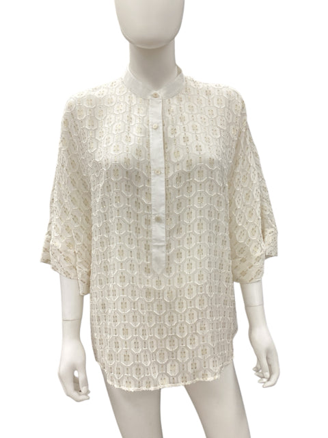 tory burch Size Small white & gold Top