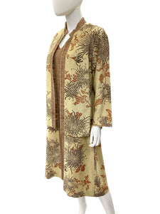 Alfred Shaheen-Vintage Size XL/1X Gold Print 2 piece
