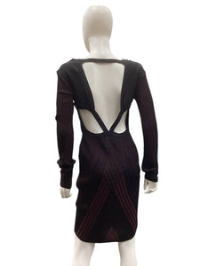 roberto cavalli Size M/L Black & Wine Dress