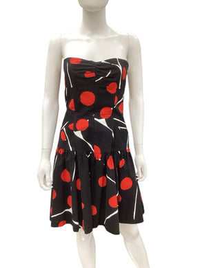 Dian Von Furstenberg Size Small Black & Red Dress