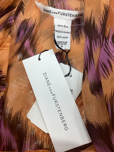 Dian Von Furstenberg Size 2 Multi-Color Top