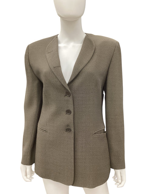 Emporio Armani Size Medium Brown Print Blazers