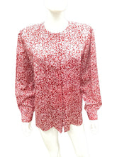 Load image into Gallery viewer, Dian Von Furstenberg Size M/L Red &amp; White Top