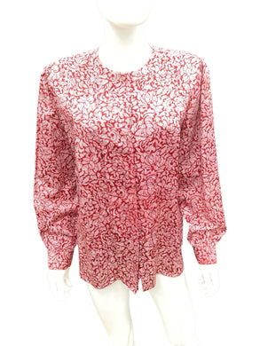Dian Von Furstenberg Size M/L Red & White Top