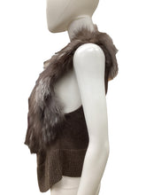 Load image into Gallery viewer, Adrienne landau Size Medium Brown Vest