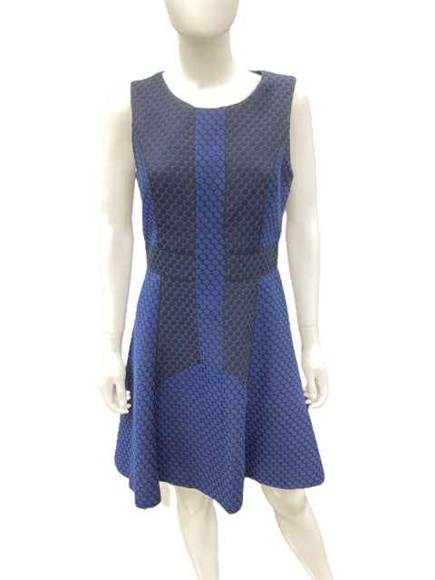 Trina Turk Size 8 Blue & Black Dress