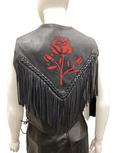 Load image into Gallery viewer, UNIK-Vintage Size Medium Black &amp; Red Vest