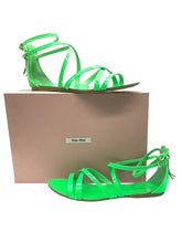 Load image into Gallery viewer, MIU MIU Size 8.5 neon green Shoes