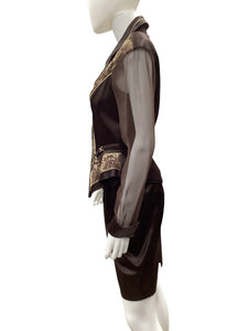 CACHE Size 6 Brown 2 piece