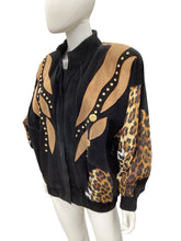 Load image into Gallery viewer, Elegantissimo-Vintage Size L/XL Black &amp; Brown Jacket