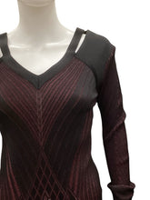 Load image into Gallery viewer, roberto cavalli Size M/L Black &amp; Wine Dress