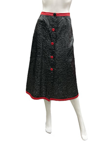 Vintage Size Small Black & Red Skirt