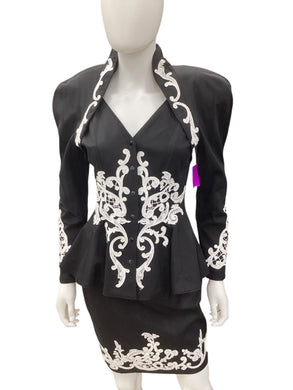 CACHE Size S/M Black & White Blazers