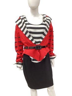 Black/Red/White IIF- Vintage Size Small 3-Piece