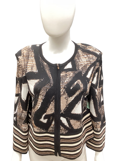 St John Size 12 Brown & Black Cardigan