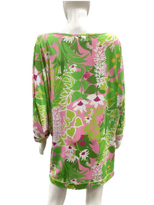 Trina Turk Size XL Pink & Green Dress