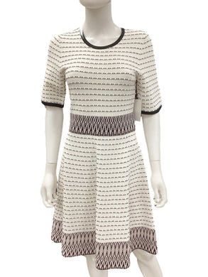 shoshana Size Medium White Print Dress