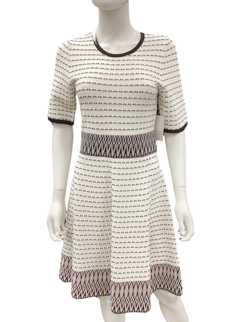shoshana Size Medium White Print Dress