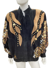 Load image into Gallery viewer, Elegantissimo-Vintage Size L/XL Black &amp; Brown Jacket