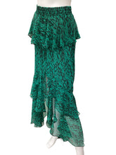 Load image into Gallery viewer, MISA Los Angeles Size xs Green &amp; Black Skirt