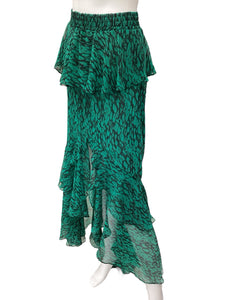 MISA Los Angeles Size xs Green & Black Skirt