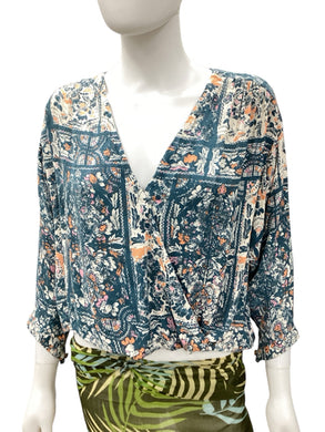 maeve Size xs Blue Print Top