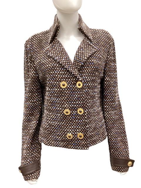 St John Size 12 Brown Print Blazers