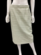 Load image into Gallery viewer, THOM BROWNE Size 12 Green &amp; White Skirt